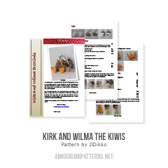 Kirk and Wilma the kiwis amigurumi pattern by IlDikko