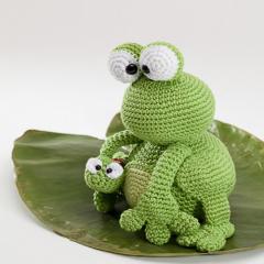 Kobe and Kenji frog amigurumi pattern by Woolytoons