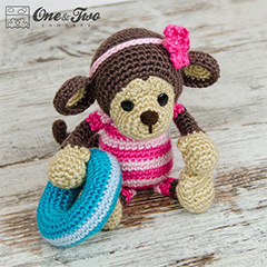 Lily the baby monkey amigurumi by One and Two Company