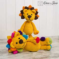 Logan the lion amigurumi pattern by One and Two Company