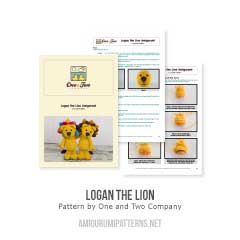 Logan the lion amigurumi pattern by One and Two Company