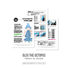 Oleg the octopus amigurumi pattern by Lalylala
