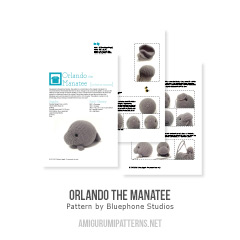 Orlando the Manatee
 amigurumi pattern by Bluephone Studios