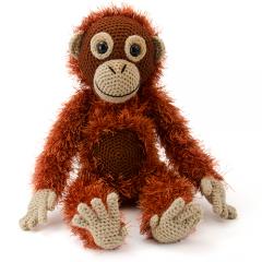 Orwell the orangutan amigurumi by Janine Holmes at Moji-Moji Design