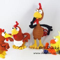 Package: Poultry Paul, Paula and Chuck the Chick amigurumi pattern by IlDikko