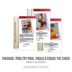 Package: Poultry Paul, Paula and Chuck the Chick amigurumi pattern by IlDikko