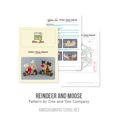 Reindeer and Moose amigurumi pattern by One and Two Company