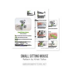 Small sitting mouse amigurumi pattern by Kristi Tullus