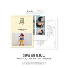 Snow white doll amigurumi pattern by One and Two Company