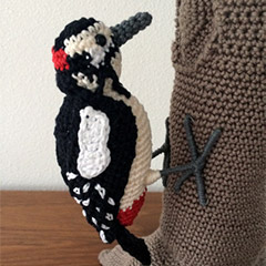Great spotted woodpecker amigurumi pattern by MieksCreaties