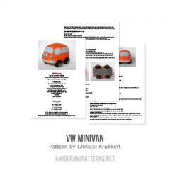 VW minivan amigurumi pattern by Christel Krukkert