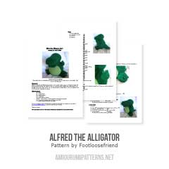 Alfred the Alligator amigurumi pattern by Footloosefriend