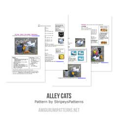 Alley Cats amigurumi by StripeysPatterns