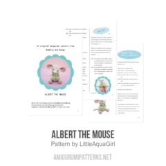Albert the Mouse amigurumi pattern by LittleAquaGirl