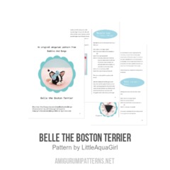 Belle the Boston Terrier amigurumi pattern by LittleAquaGirl