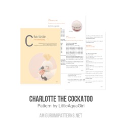 Charlotte the Cockatoo amigurumi pattern by LittleAquaGirl