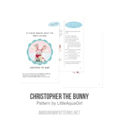 Christopher the Bunny amigurumi pattern by LittleAquaGirl