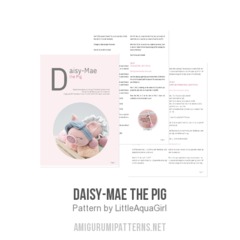 Daisy-Mae the Pig amigurumi pattern by LittleAquaGirl