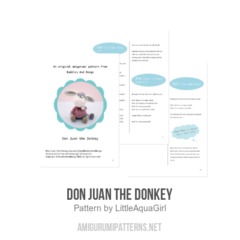Don Juan the Donkey amigurumi pattern by LittleAquaGirl