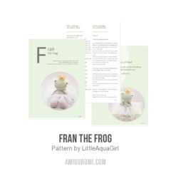 Fran the Frog amigurumi pattern by LittleAquaGirl