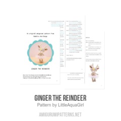 Ginger the reindeer amigurumi pattern by LittleAquaGirl