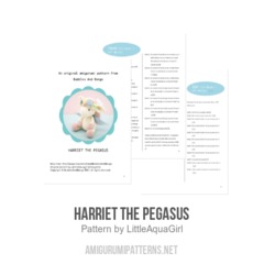 Harriet the Pegasus amigurumi pattern by LittleAquaGirl