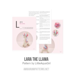 Lara the Llama amigurumi pattern by LittleAquaGirl