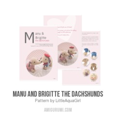 Manu and Brigitte the Dachshunds amigurumi pattern by LittleAquaGirl