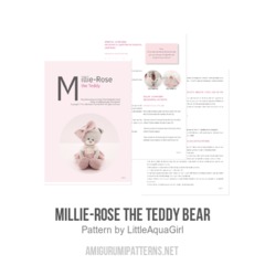 Millie-Rose the Teddy Bear amigurumi pattern by LittleAquaGirl