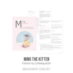 Ming the Kitten amigurumi pattern by LittleAquaGirl