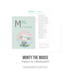 Monty the Moose amigurumi pattern by LittleAquaGirl