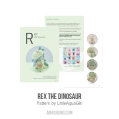 Rex the dinosaur amigurumi pattern by LittleAquaGirl
