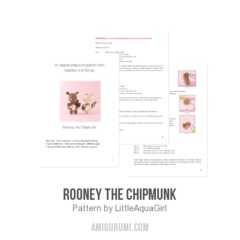 Rooney the chipmunk amigurumi pattern by LittleAquaGirl