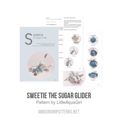 Sweetie the Sugar Glider amigurumi pattern by LittleAquaGirl