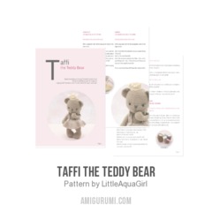 Taffi the Teddy Bear amigurumi pattern by LittleAquaGirl