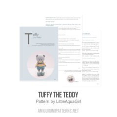 Tuffy the Teddy amigurumi pattern by LittleAquaGirl