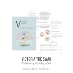 Victoria the Swan amigurumi pattern by LittleAquaGirl