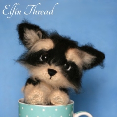 Cream, Coffee and Cookie, the Three Yorkie Puppies amigurumi by Elfin Thread