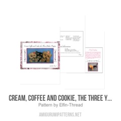 Cream, Coffee and Cookie, the Three Yorkie Puppies amigurumi pattern by Elfin Thread