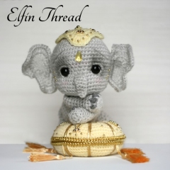 Elil the Chibi Elephant amigurumi pattern by Elfin Thread