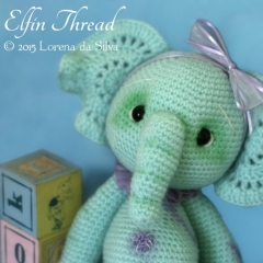 Ella, the Elephant amigurumi pattern by Elfin Thread