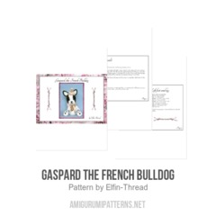 Gaspard the french bulldog amigurumi pattern by Elfin Thread