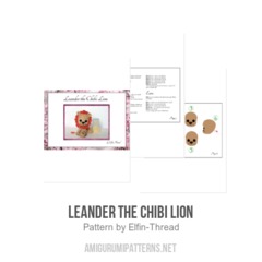 Leander the Chibi Lion amigurumi pattern by Elfin Thread