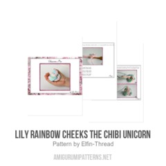 Lily Rainbow Cheeks the Chibi Unicorn amigurumi pattern by Elfin Thread