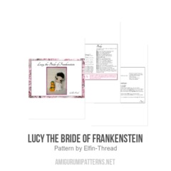 Lucy the Bride of Frankenstein amigurumi pattern by Elfin Thread