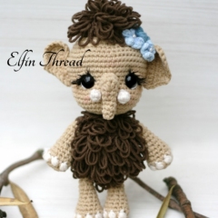 Maura the Chibi Mammoth amigurumi by Elfin Thread