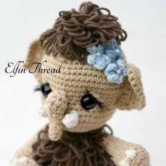 Maura the Chibi Mammoth amigurumi pattern by Elfin Thread