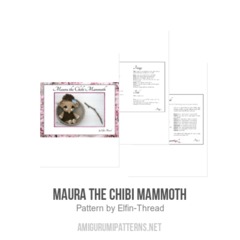 Maura the Chibi Mammoth amigurumi pattern by Elfin Thread
