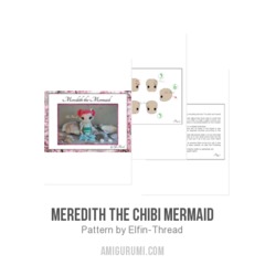 Meredith the Chibi Mermaid amigurumi pattern by Elfin Thread