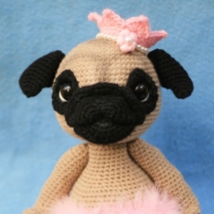 Queency The Pug Puppy Amigurumi amigurumi pattern by Elfin Thread